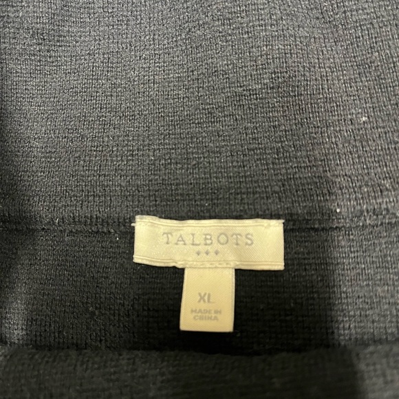 Talbots Roll Neck Black Ponte Knit Sweater 3/4 Sleeve Women’s XL Vintage - Picture 3 of 10